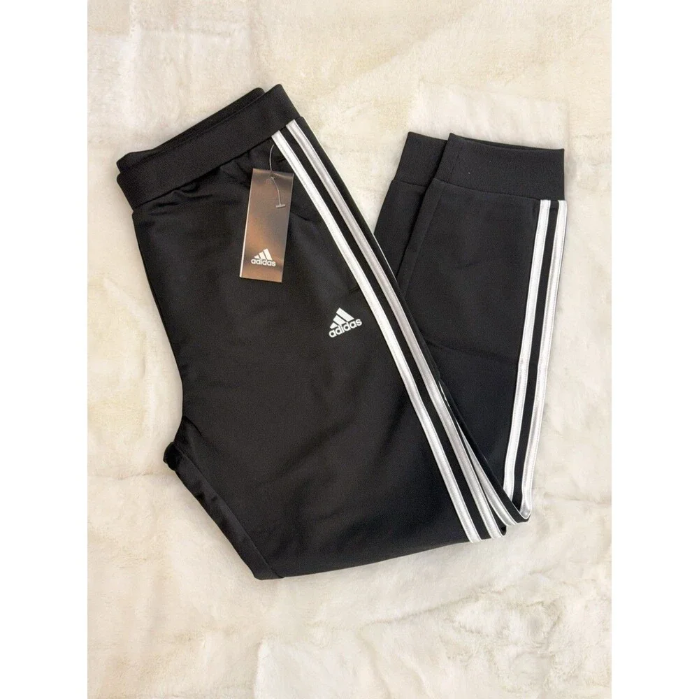 ADIDAS Essentials 3-Stripes Track Suit Zip Jacket Pants Girls Youth L (14)Black - Picture 12 of 16